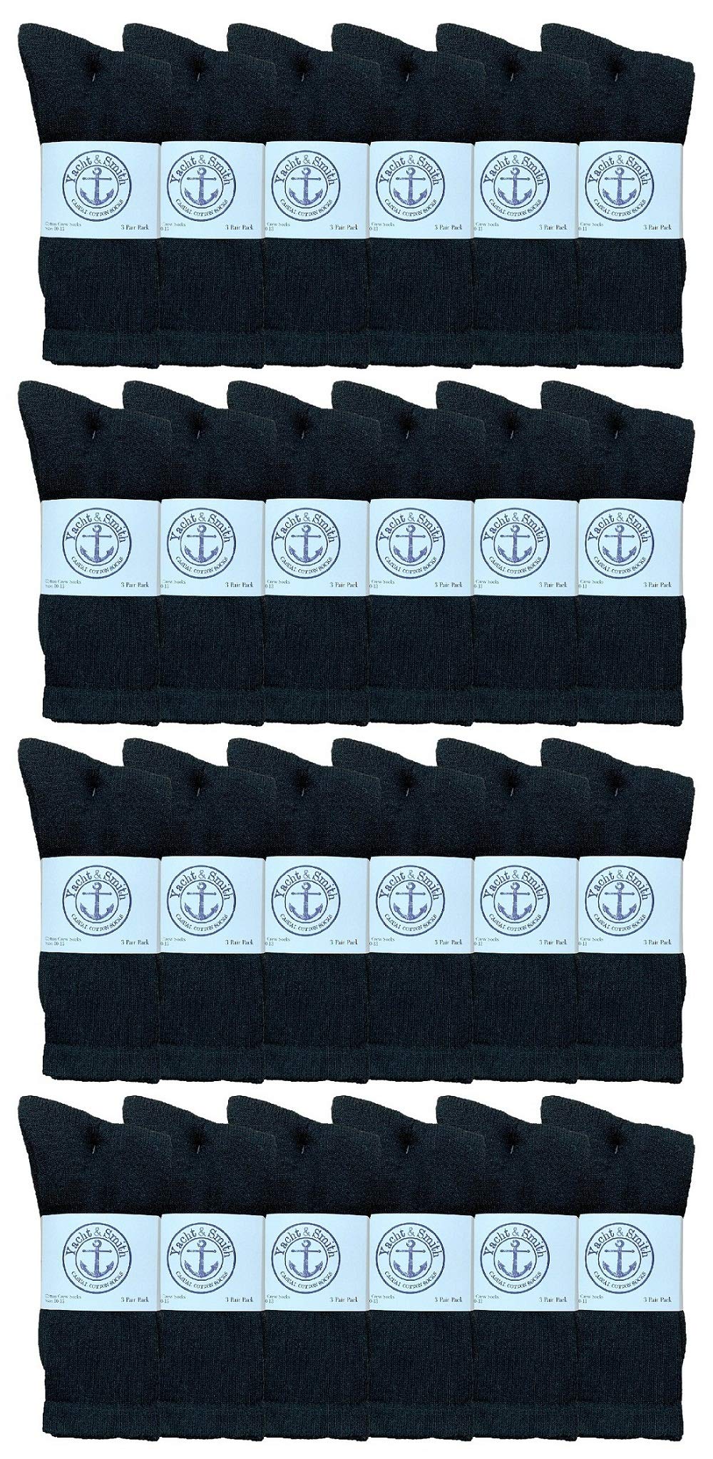 24 Pairs Yacht & Smith 30 Inch Men's Long Cotton Tube Socks - Bulk Wholesale Athletic Socks Size 10-13 for Running, Hiking & Sports Activities