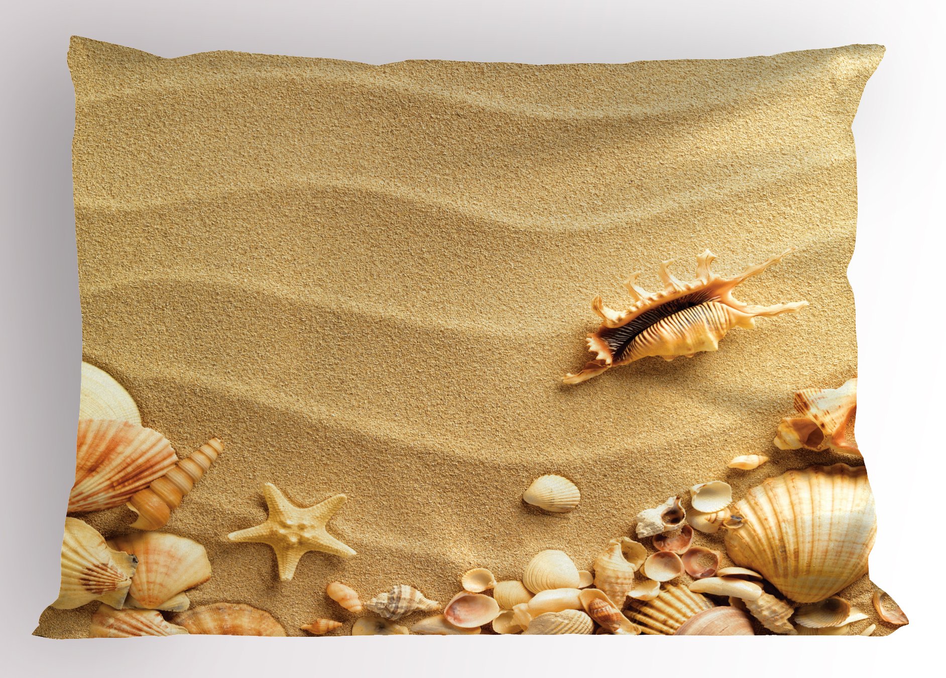 Ambesonne Seashells Pillow Sham - Queen Size 30