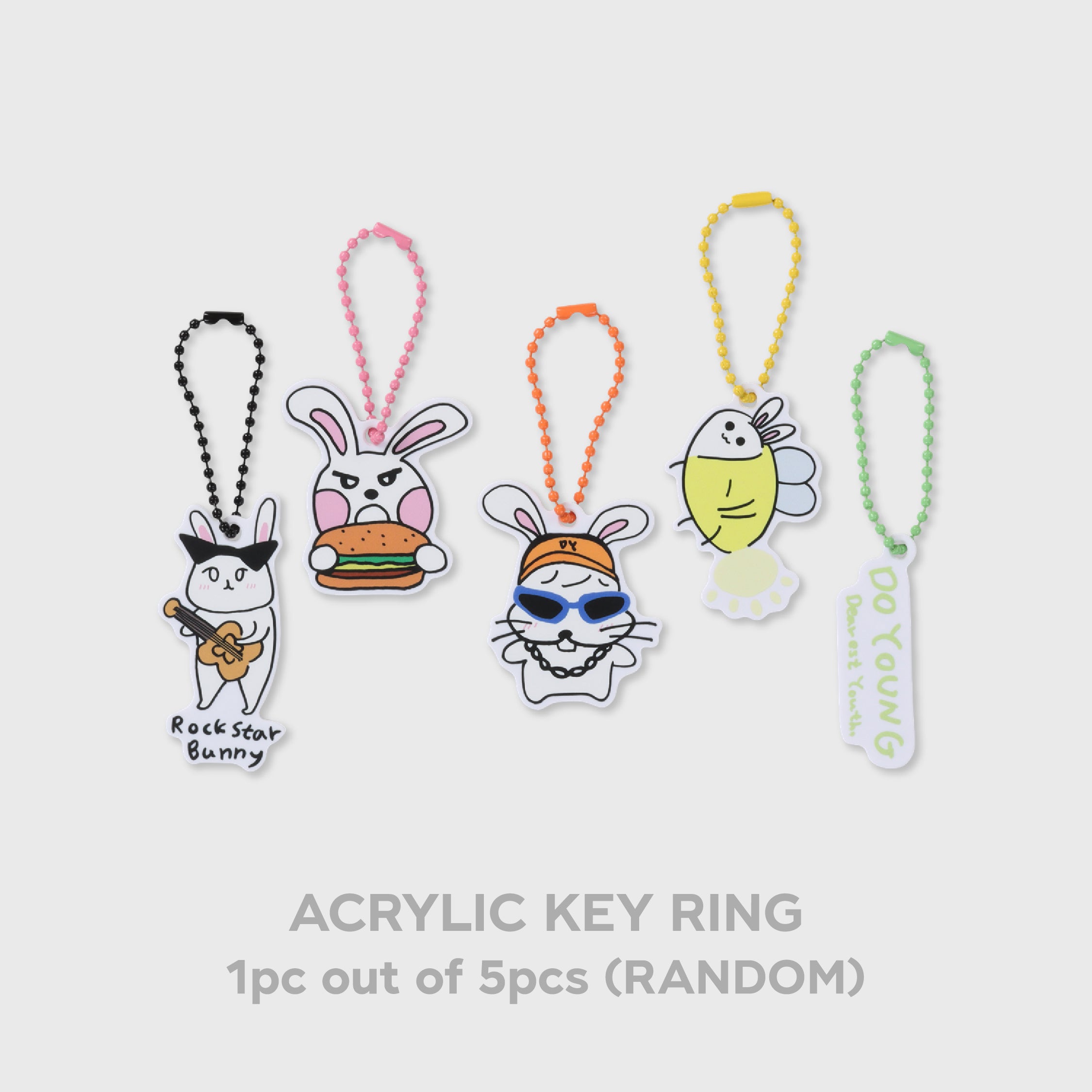 Random Acrylic Key Ring - 2024 Doyoung Concert [Dearest Youth] Merchandise - Perfect for K-Pop Fans, Concert Souvenirs & Gift Giving