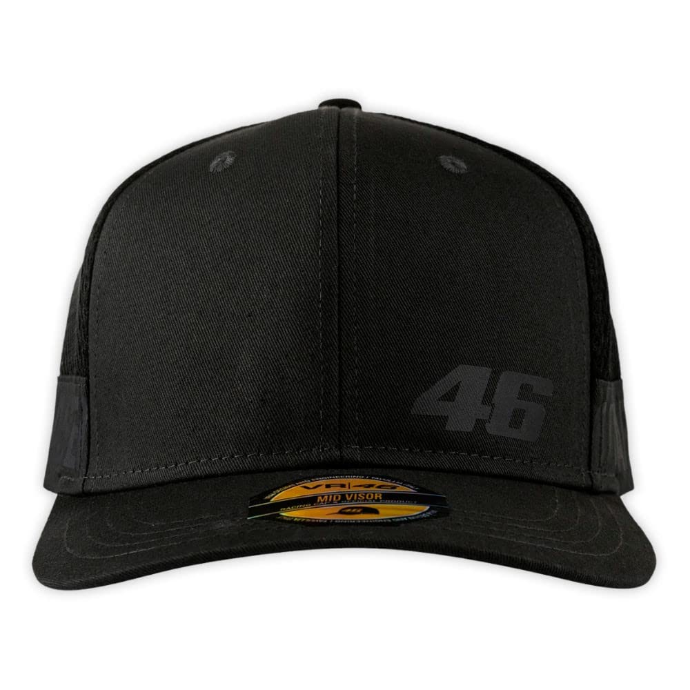 VR 46 Men's Mid Visor Cap - Lightweight Breathable Sun Hat for Motorcycle Riding, Golf, Fishing & Outdoor Activities