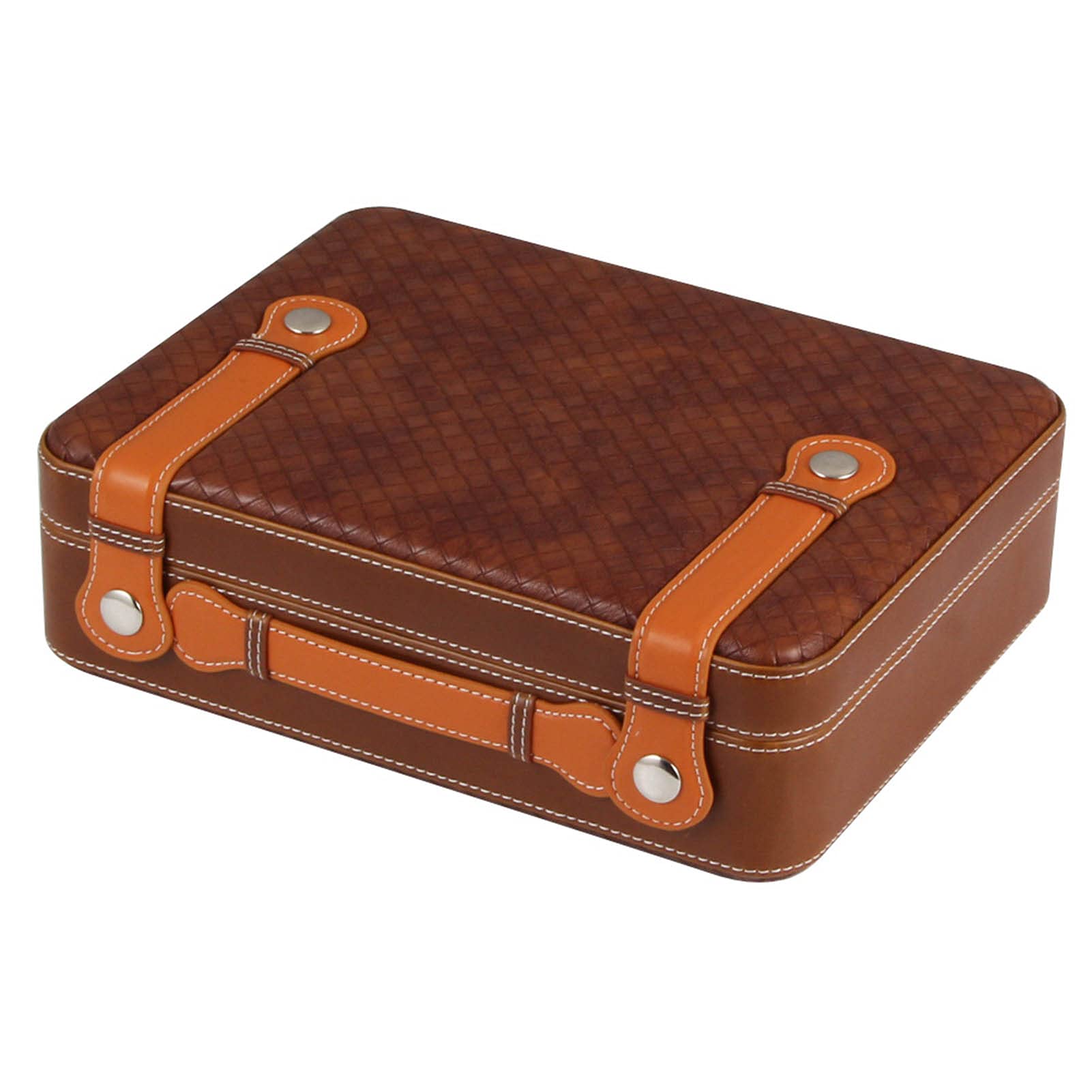 25-Finger Portable Leather Cigar Travel Case with Cutter & Humidifier - Premium Cigar Humidor for Men, Perfect Groomsmen Gift & Birthday Present - Ideal for Travel, Weddings & Special Occasions