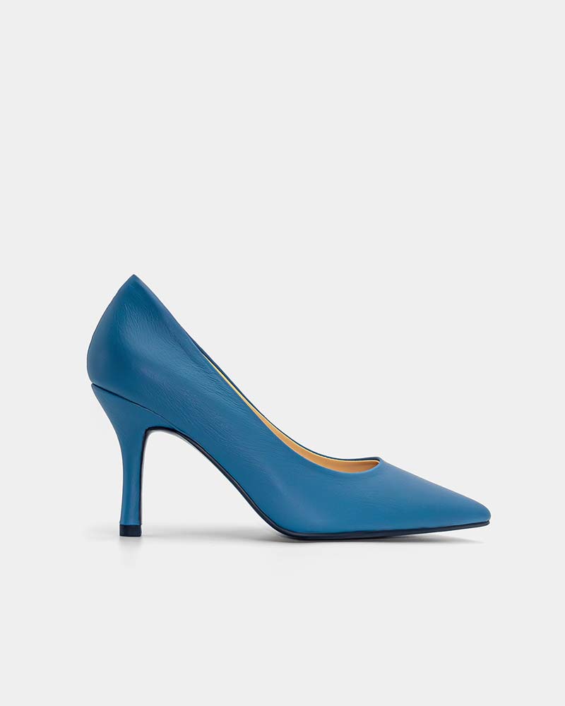 Blue K Leather Classic Pumps for Women - Comfortable High Heel Dress Shoes for Office, Party & Wedding | Elegant Pointed Toe Ladies Formal Shoes