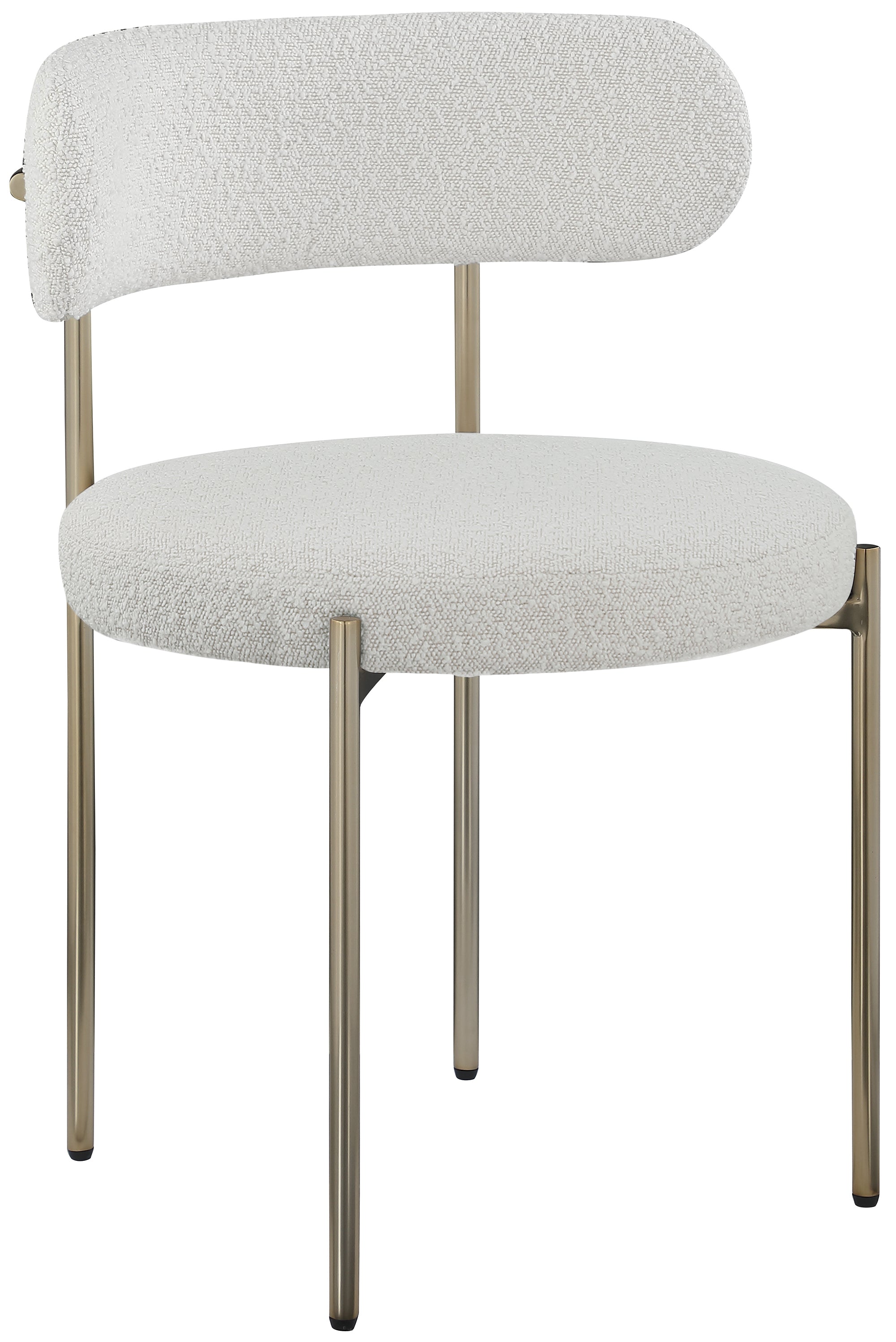 Luxury Boucle Fabric Dining Chair - Modern Upholstered Accent Chair for Kitchen, Dining Room & Office - Soft & Comfortable Mid Century Design - Perfect for Home Decor & Entertaining