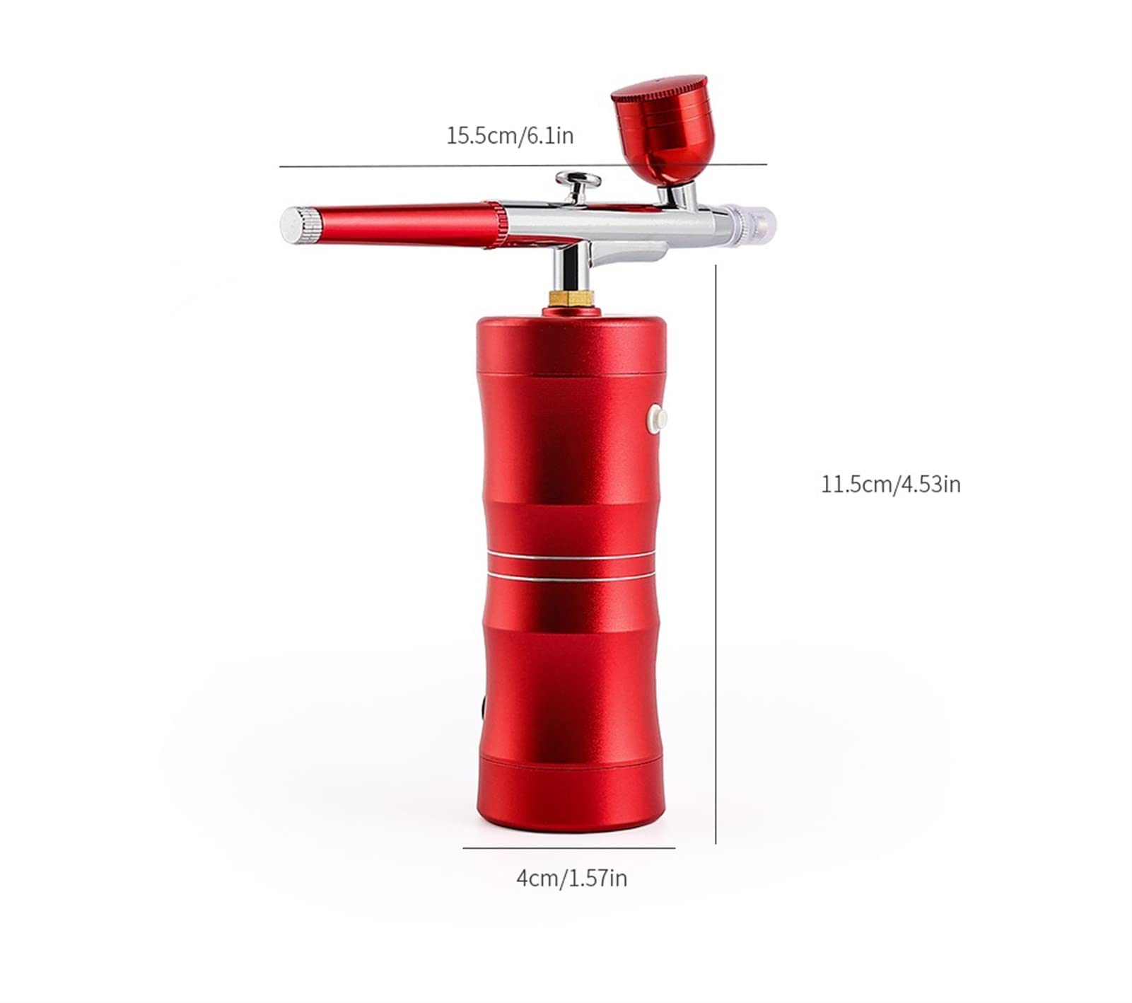 Professional 0.3mm Mini Airbrush Kit - Sandblasting Gun & Air Compressor Set for Nail Art, Tattoo, Cake Decorating, Craft Painting | Portable Nano Mist Sprayer & Sand Blaster Tool (Red) | Perfect for DIY, Automotive Touch-Ups & Home Renovation Projects