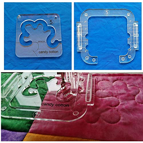 Candy Cotton Template For Quilting With FMQ Grip5