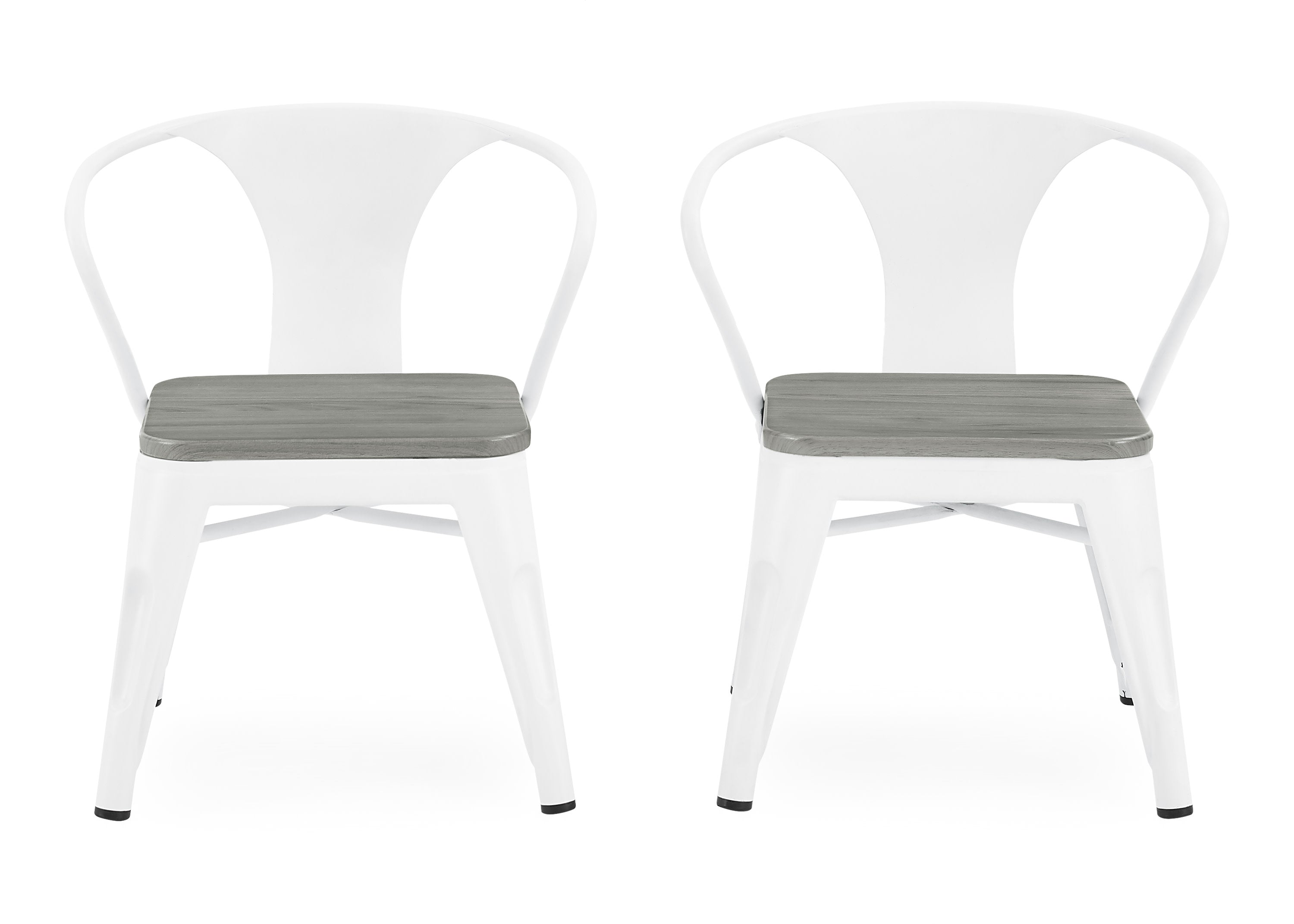 Modern Bistro 2-Piece Chair Set for Outdoor Patio, Cafe, Restaurant & Garden Dining - Lightweight & Durable Metal Bistro Chairs with Comfortable Seat Cushions