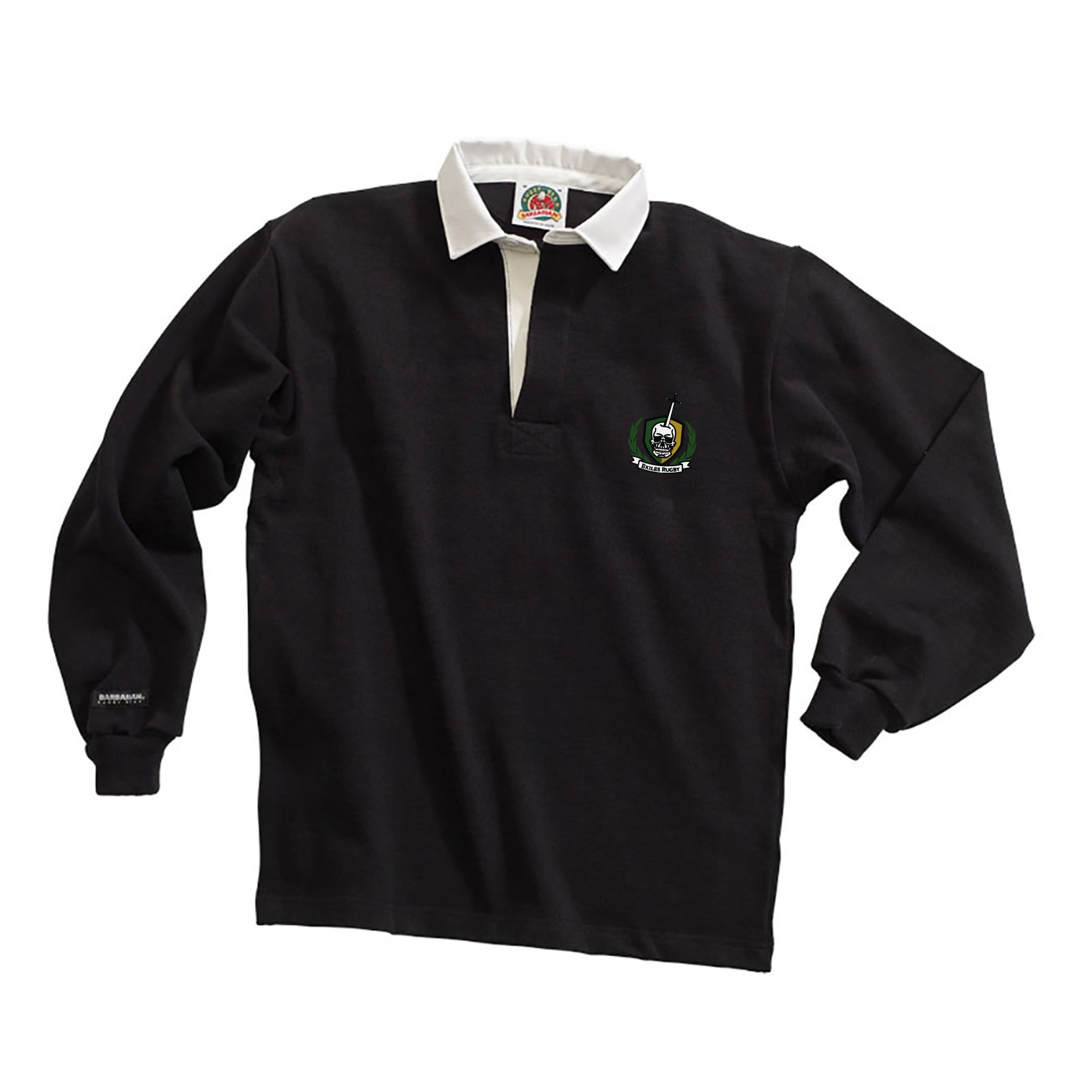 Exiles RFC Solid Traditional Rugby Jersey - Men's Classic Rugby Shirt for Training & Matches - Breathable & Durable Sports Apparel for Rugby Enthusiasts