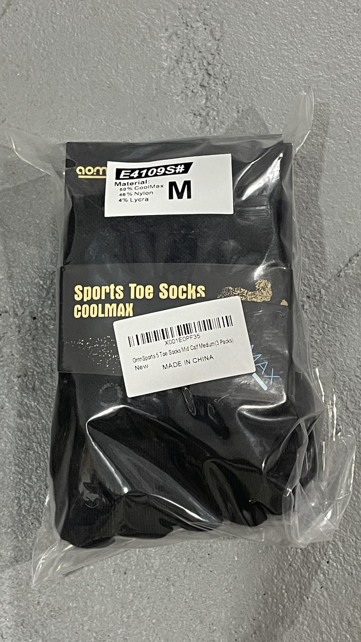 Cool-Max Breathable Toe Socks for Men & Women - 3 Pairs Athletic Five Finger Running Socks - Perfect for Yoga, Hiking & Sports Activities