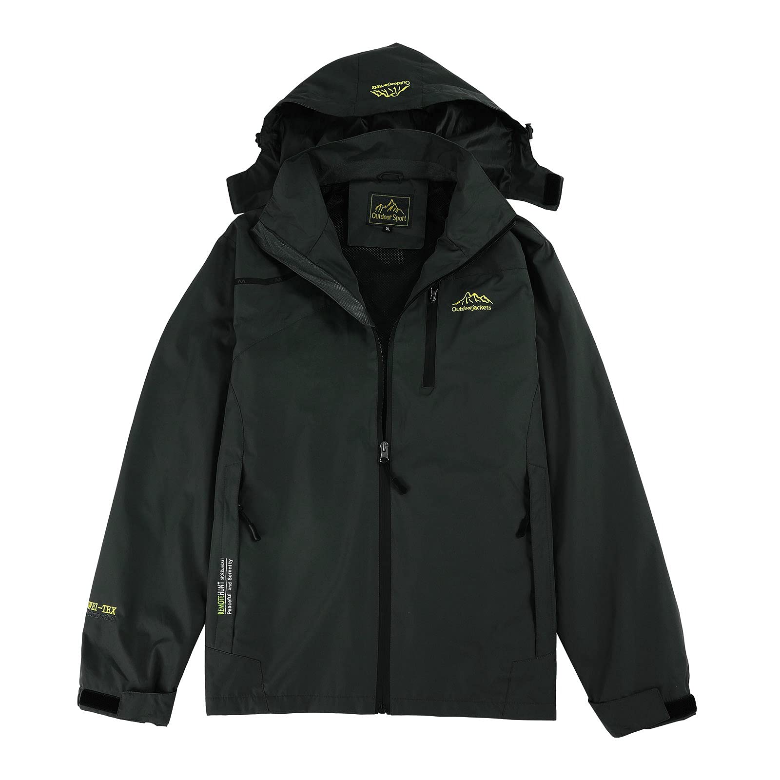 Lightweight Waterproof Rain Jacket for Men - Hooded Windbreaker Outdoor Workwear & Casual Wear | Perfect for Hiking, Commuting & Rainy Day Activities