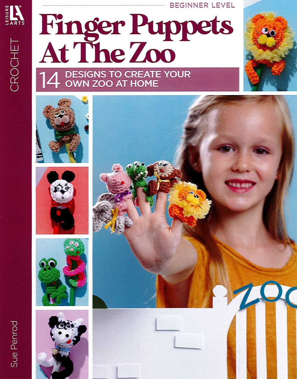Leisure Arts Finger Puppets at The Zoo Crochet Book - DIY Animal Puppet Patterns for Kids, Beginners & Craft Lovers - Perfect for Storytelling, Playtime & Educational Activities