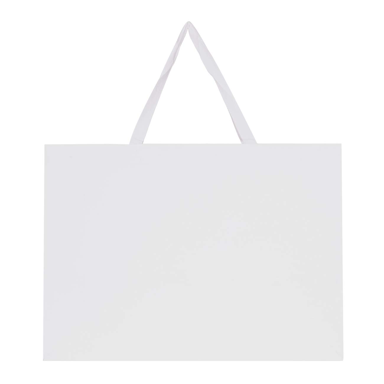 6pcs Extra Large White Paper Gift Bags - Sturdy & Durable for Parties & Events