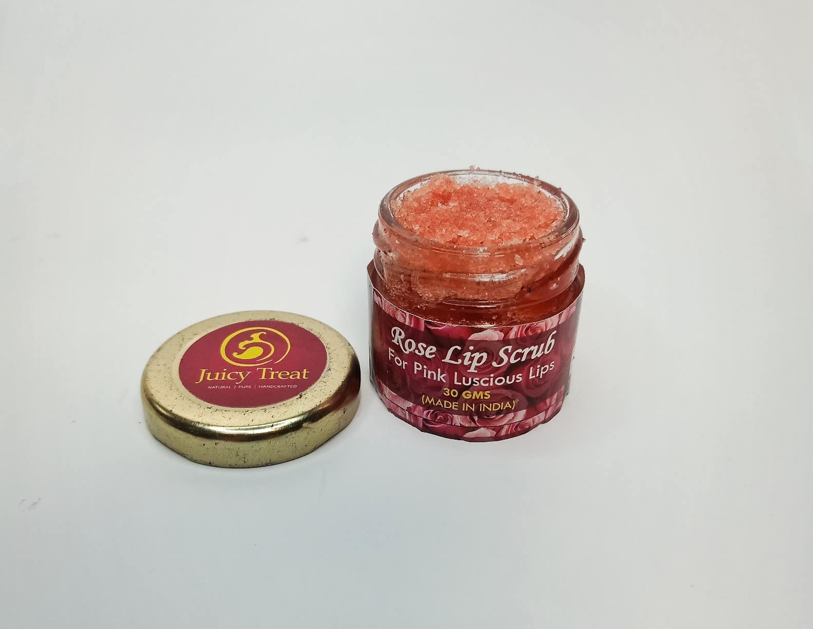 Juicy Treat Lip Scrub (Rose) - Exfoliating & Moisturizing Lip Care for Dark Pigmented, Tanned & Chapped Lips | Softens & Renews Dry Lips | Perfect for Night Care & Makeup Prep