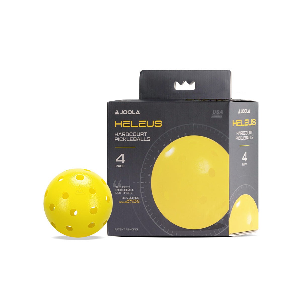 JOOLA Heleus Indoor & Outdoor Pickleballs - USAPA Approved for Tournament Play | Perfect for Pickleball Courts, Backyards & Recreational Games