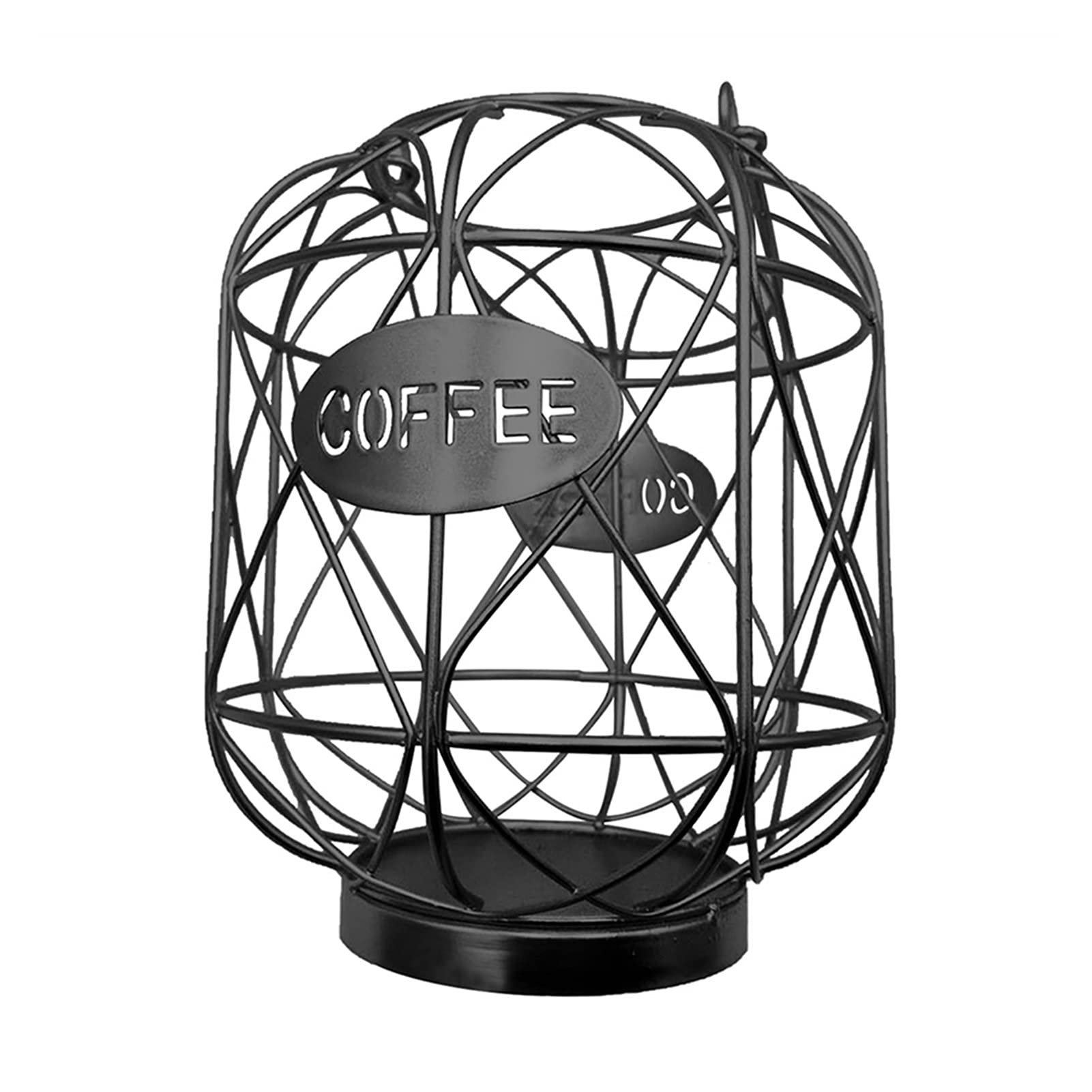 Universal Metal Coffee Capsule Rack & Pod Holder - Black Iron Storage Basket Organizer for Nespresso, Keurig & Dolce Gusto - Perfect for Home, Cafe & Hotel Coffee Stations