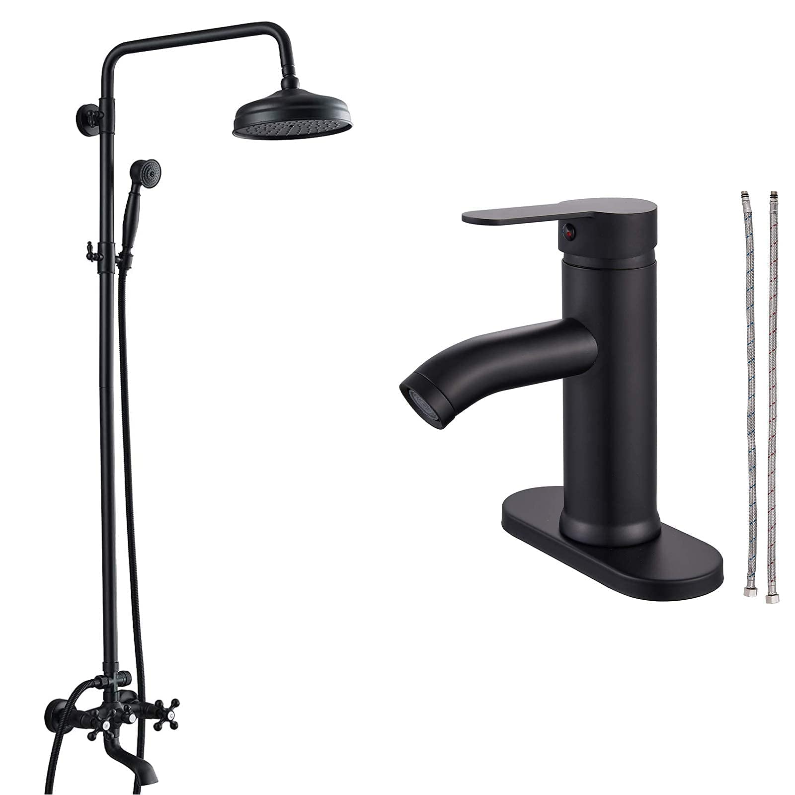 Luxury Matte Black Shower Faucet 8