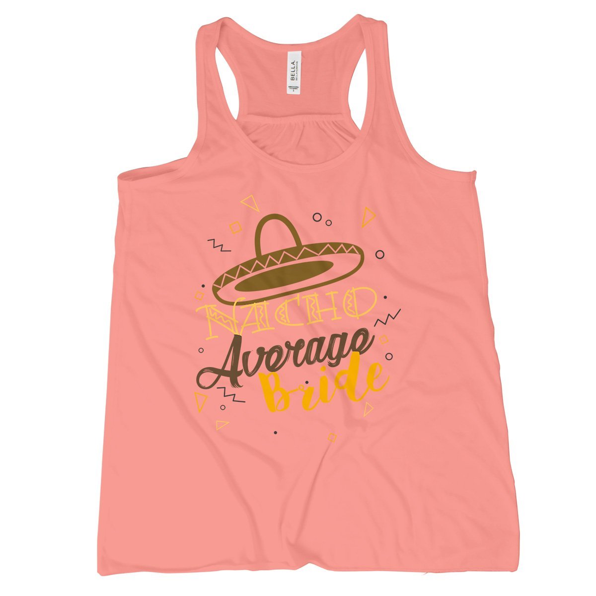 Funny Nacho Average Bride Tank Top - Bachelorette Party Shirt for Bride Squad & Wedding Events - Perfect for Bridal Showers, Girls Trips & Bachelorette Parties