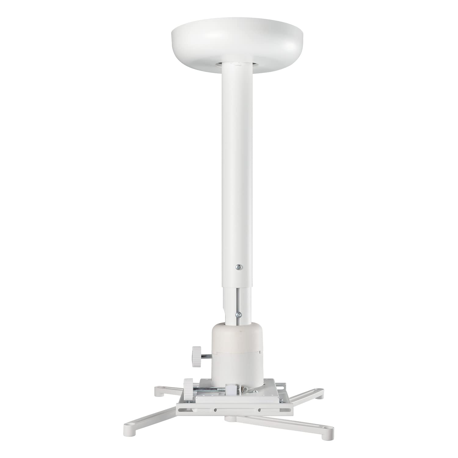 ViewSonic PJ-WMK-007 Universal Projector Ceiling Mount Bracket - Adjustable White for Home Theater, Classroom & Office Installation