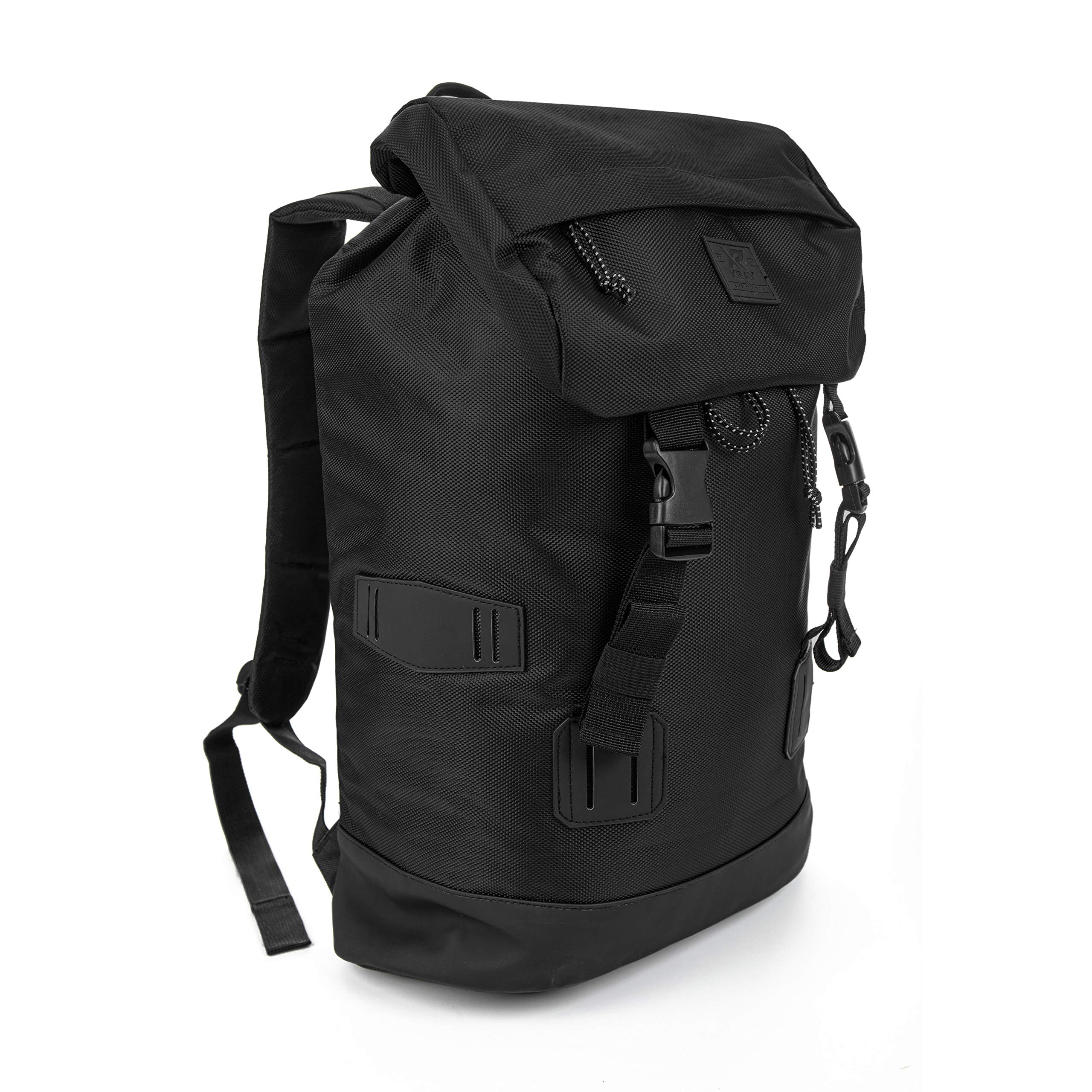 X RAY Canvas Rucksack Backpack - 19L Adjustable Travel Bag for Men & Women | Fits 15.6 Inch Laptop | Perfect for Weekend Trips, Commuting & Daily Use - Black