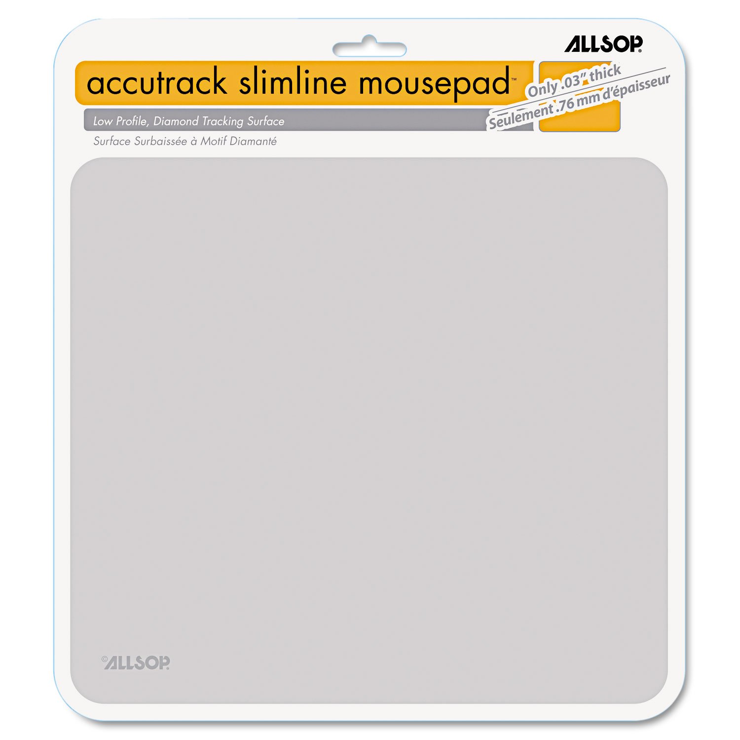 Allsop Accutrack Slimline Mouse Pad - 8.75 x 8 Inches, Silver - Smooth Tracking Surface for Gaming & Office Work