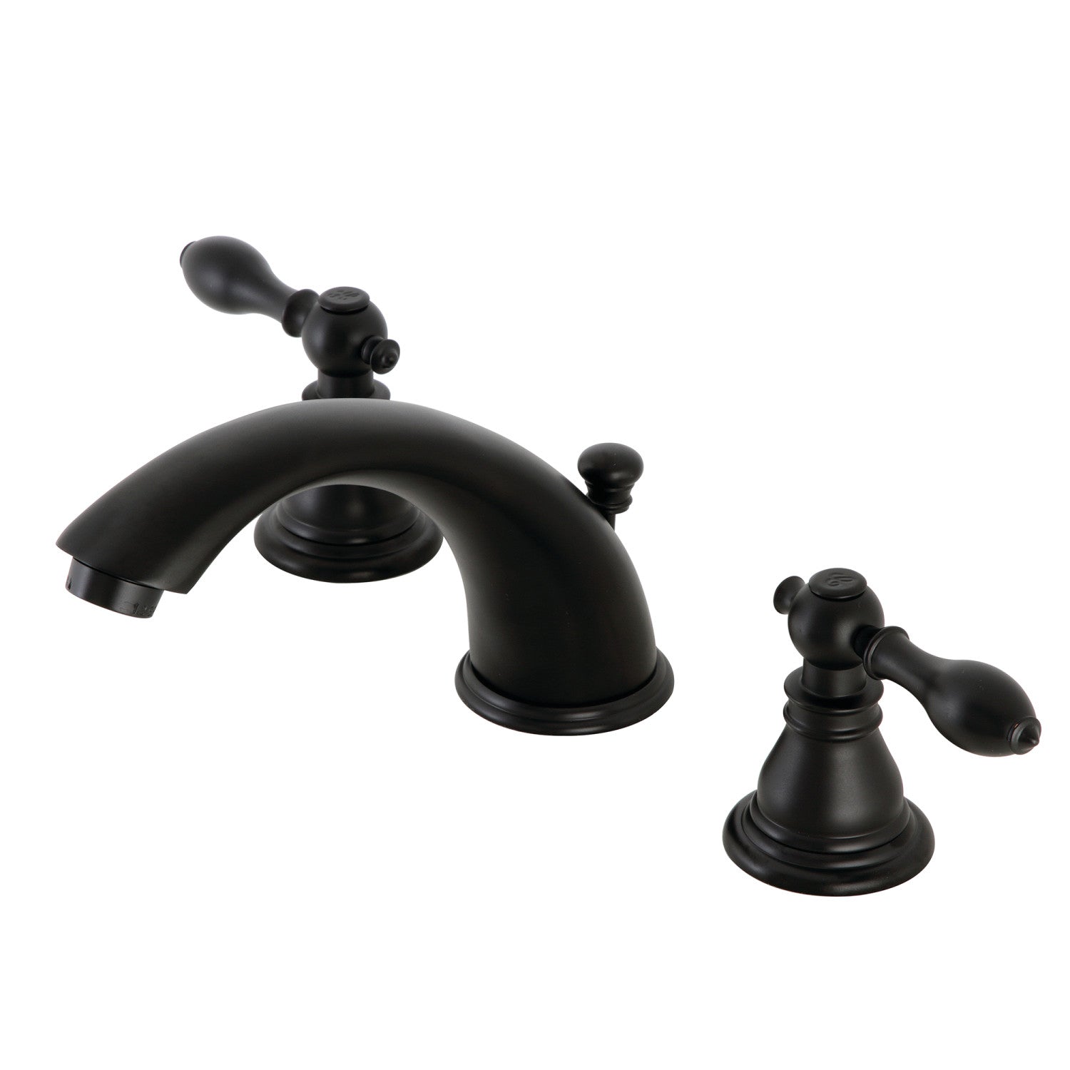 American Classic KB960ACL Matte Black Widespread Bathroom Faucet - 2 Handle 3 Hole Deck Mount with Pop Up Drain - Perfect for Modern Bathroom Renovations and Home Upgrades