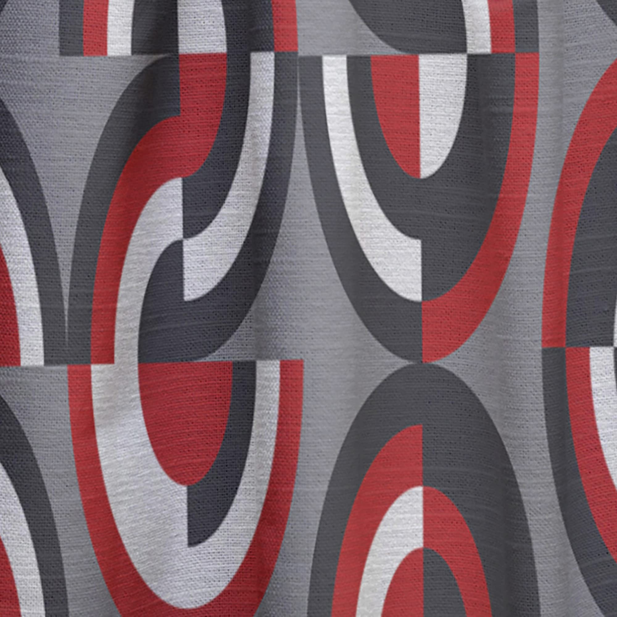 DesignQ Retro Geometric Circle Pattern Thermal Insulated Curtains - Single Panel 52x84 - Blackout Drapes for Bedroom & Living Room - Perfect for Home Decor, Privacy & Energy Efficiency