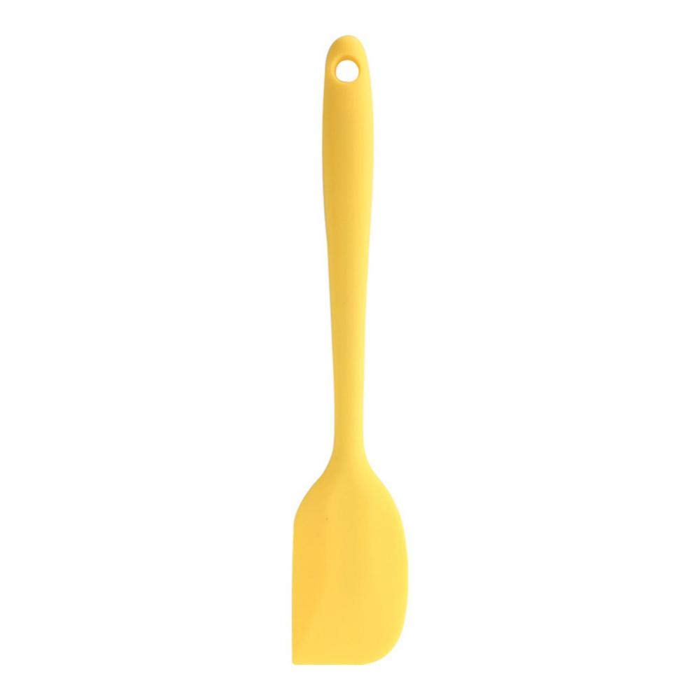 ANGGREK Food Grade Silicone Scraper - Heat Resistant Kitchen Spatula for Baking, Mixing Butter & Cream - Perfect for Cake Decorating, Cookie Dough & Kitchen Prep (Yellow)