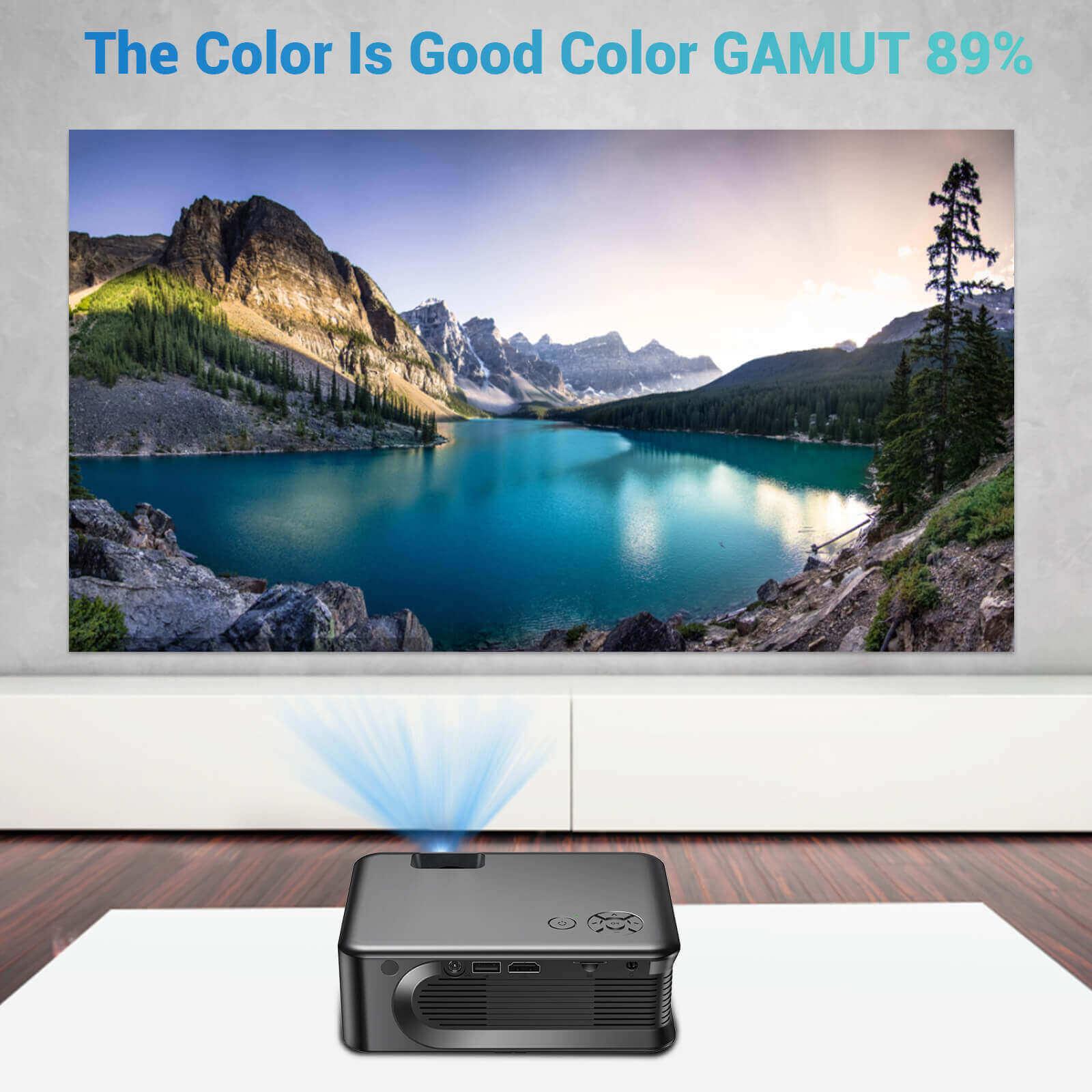 XGODY Mini Video Projector 1080P Full HD, Wireless Bluetooth & WiFi Home Theater Projector for Movies, Gaming, and Outdoor Camping