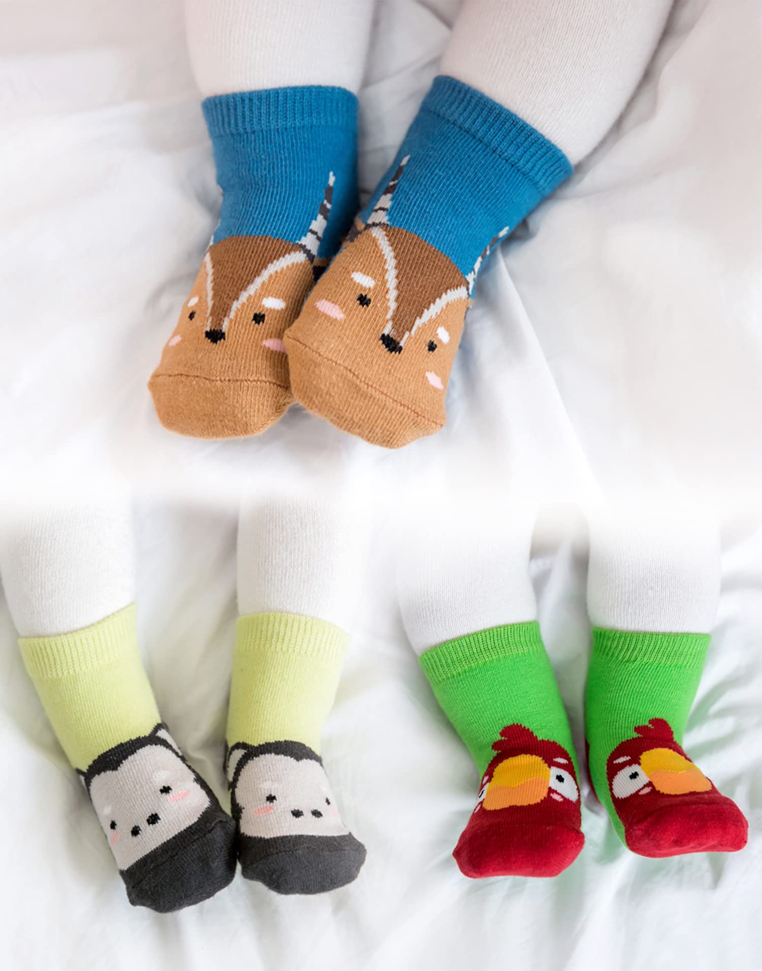 VAENAIT Baby Animal Crew Socks - Toddler Boys Girls Zoo Socks for Daily Play
