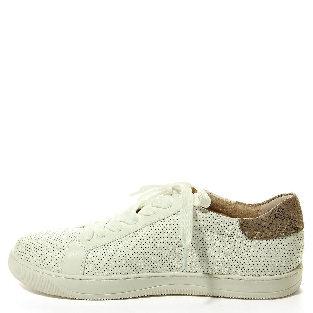 VANELi Women's Coyle Perforated Lace-Up Sneakers - Breathable Casual Shoes for Women in Off White | Perfect for Walking, Work & Everyday Comfort
