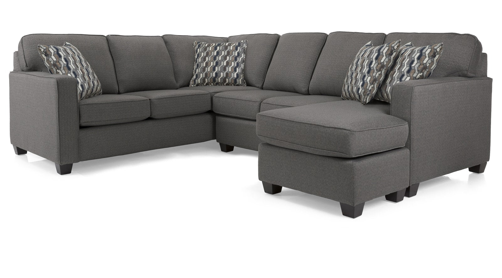 Modern L-Shaped Track Arm Sectional Sofa with Reversible Chaise - Perfect for Living Room, Family Room & Home Theater Comfort