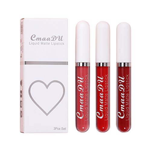 Mllkcao Matte Lipstick Set - 3PC Hydrating Long Lasting Lip Gloss for Women, Non-Sticky Moisturizing Lip Makeup, Perfect for Daily Wear, Date Night & Special Occasions