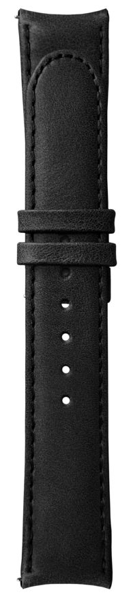 Formex Essence Butterfly Black Leather Strap 22mm - Premium Swiss Watch Band Replacement for Men & Women - Perfect for Dress Watches, Business Attire & Formal Occasions
