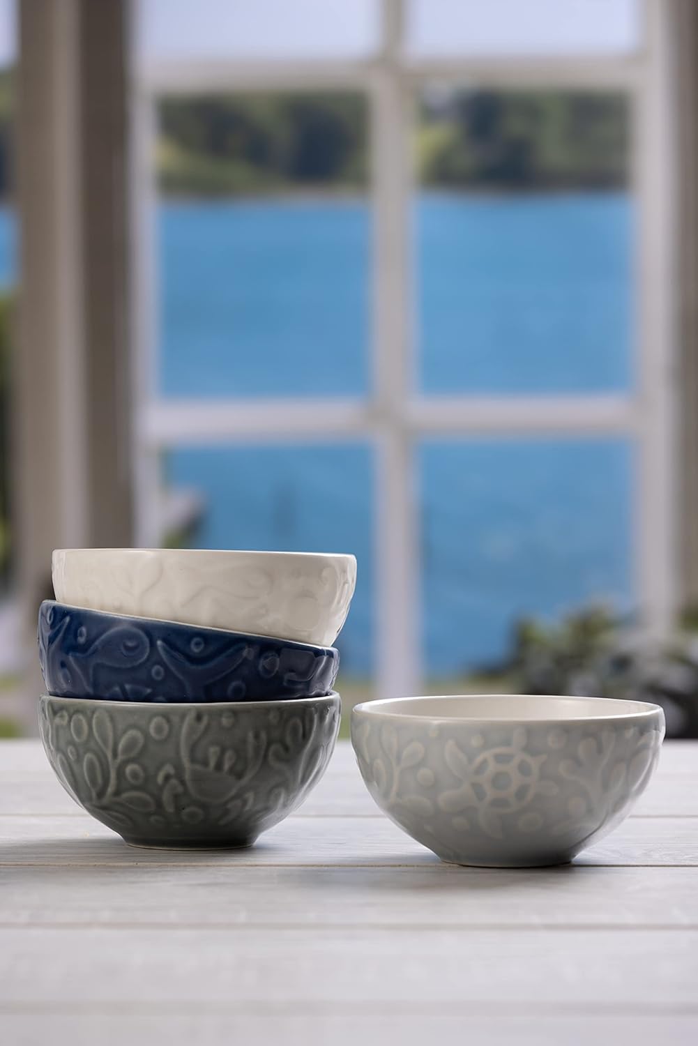 Mason Cash Prep Bowl Set - 3-Piece Nautical Mixing Bowls for Baking, Cooking & Serving - Perfect for Home Kitchen, Cake Decorating & Food Presentation