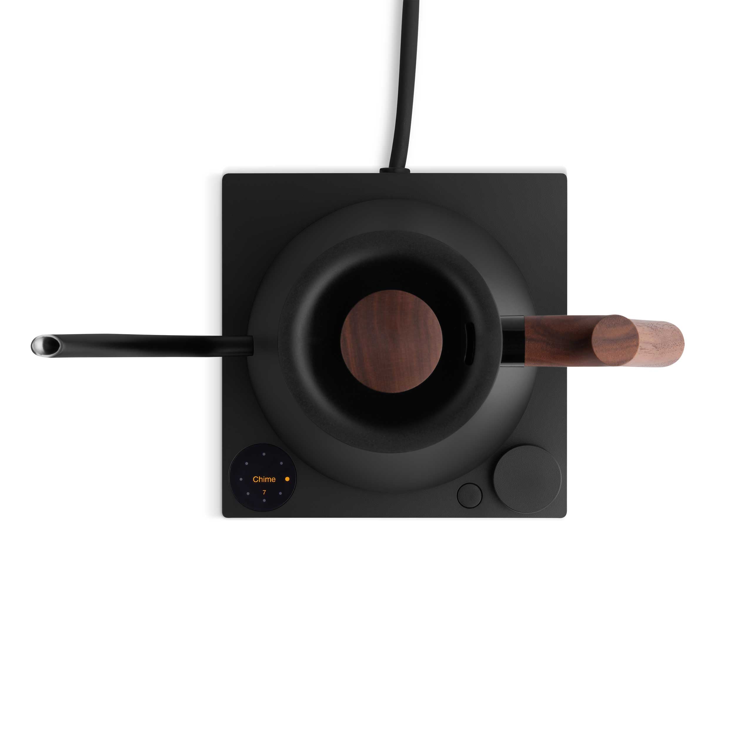 Fellow Stagg EKG Pro Electric Gooseneck Kettle - Matte Black with Walnut Handle - Premium Pour-Over Coffee & Tea Brewer for Home & Office Use