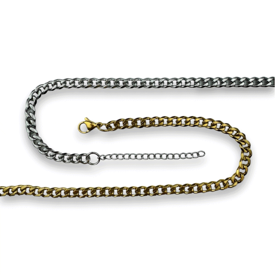 2 Layering Necklace Chains Set - Cuban Link & Figaro Gold Plated Necklaces for Women | Perfect for Layering, Stacking & Everyday Wear