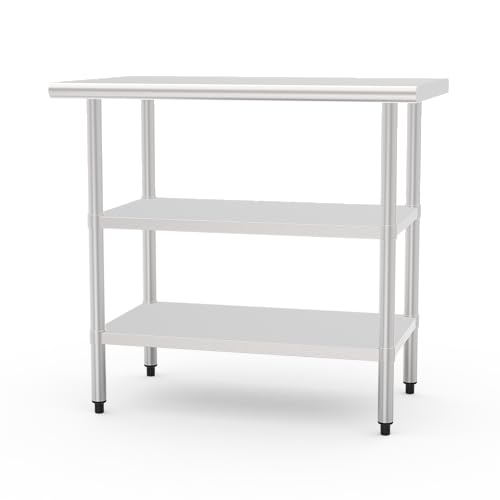 Flat Table+2 Undershelves+adjustable Legs