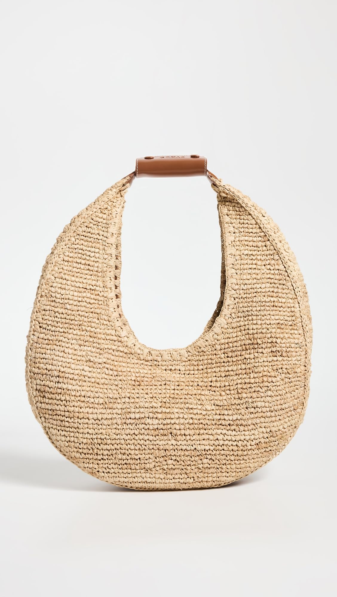 STAUD Women's Large Raffia Moon Tote Bag - Stylish Straw Beach Bag for Summer, Travel, and Everyday Use | Perfect for Poolside, Shopping, and Weekend Getaways