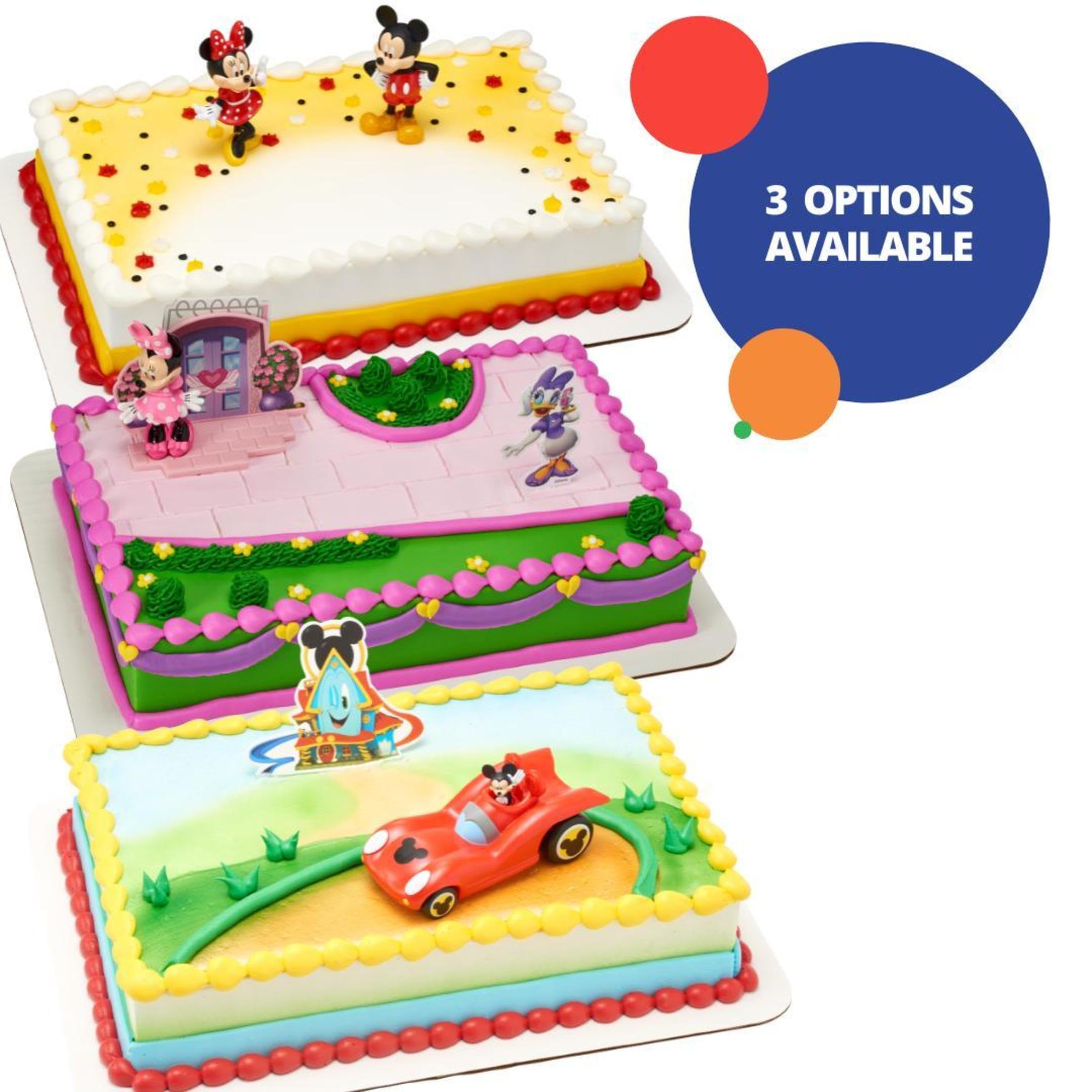 Disney Mickey Mouse & Minnie Mouse Cake Topper Set - 2-Piece Food-Safe Plastic Decorations for Birthday Cakes, Cupcakes & Desserts - Perfect for Disney Themed Parties & Celebrations