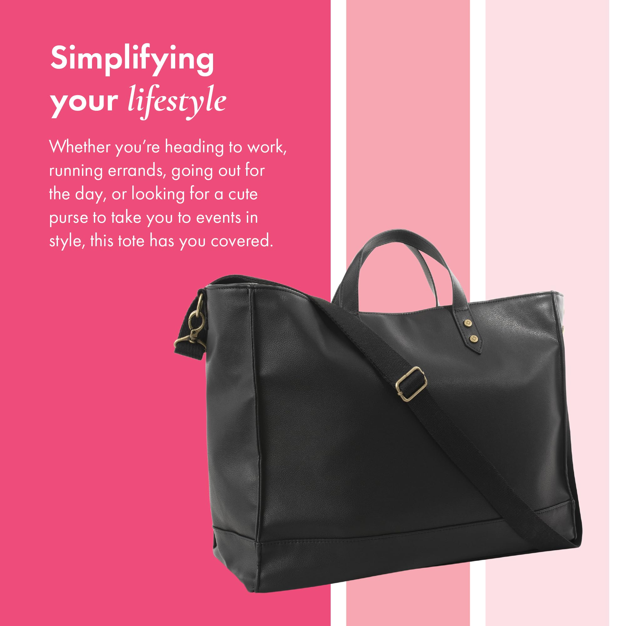 THIRTY-ONE Gifts Square Tote Bag for Women - Stylish Crossbody Satchel Purse with Adjustable Strap | Perfect for Work, Travel & Everyday Use