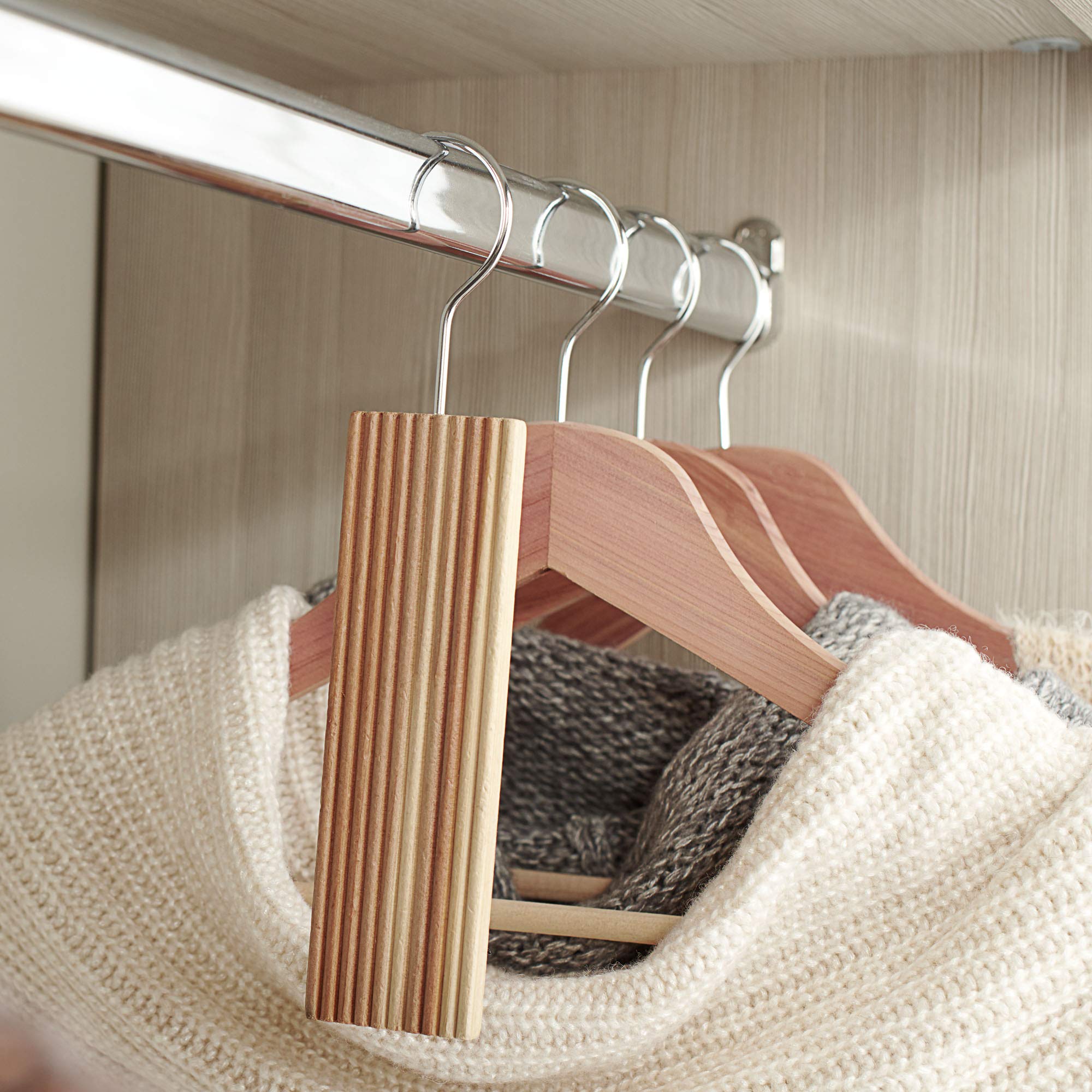 CedarFresh Cedar with Lavender Scented Closet Hangers - Natural Wooden Closet Organizers for Fresh & Fragrant Wardrobe - Perfect for Closets, Drawers and Storage Spaces