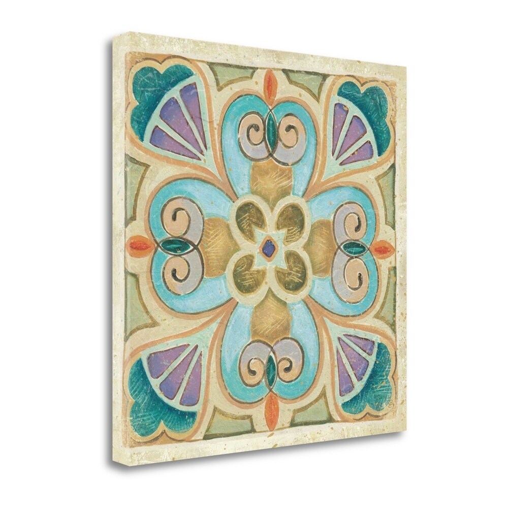 Birds Garden Tile IV By Daphne Brissonnet - Premium Giclee Art Print on Gallery Wrapped Canvas - Perfect for Home Decor, Living Room, Bedroom & Office Wall Art