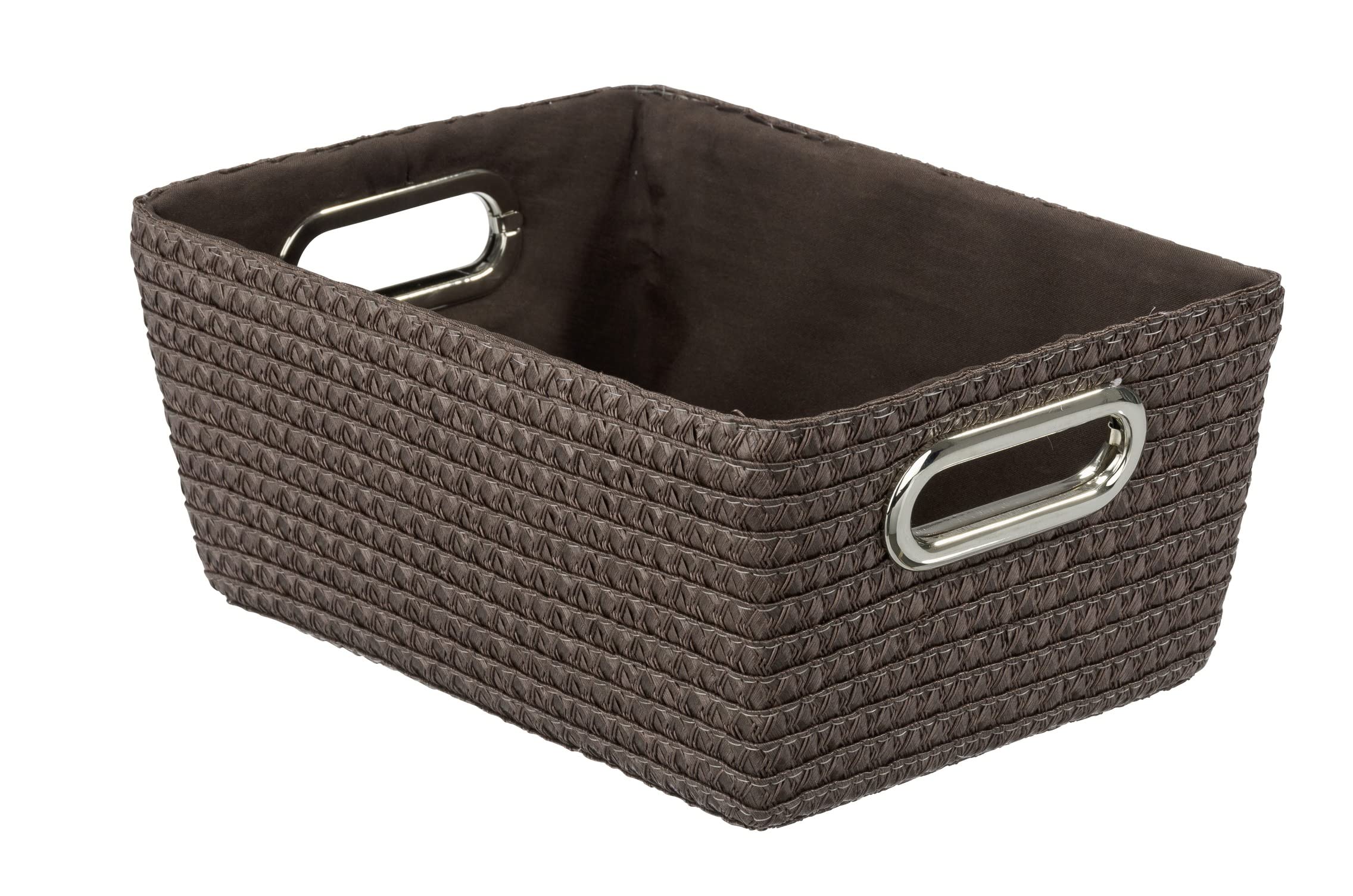 WENKO Chromo Storage Basket - Brown Organizer Bin for Home, Office, and Bathroom Organization | Durable Metal Wire Basket for Shelves, Cabinets, and Closet Storage