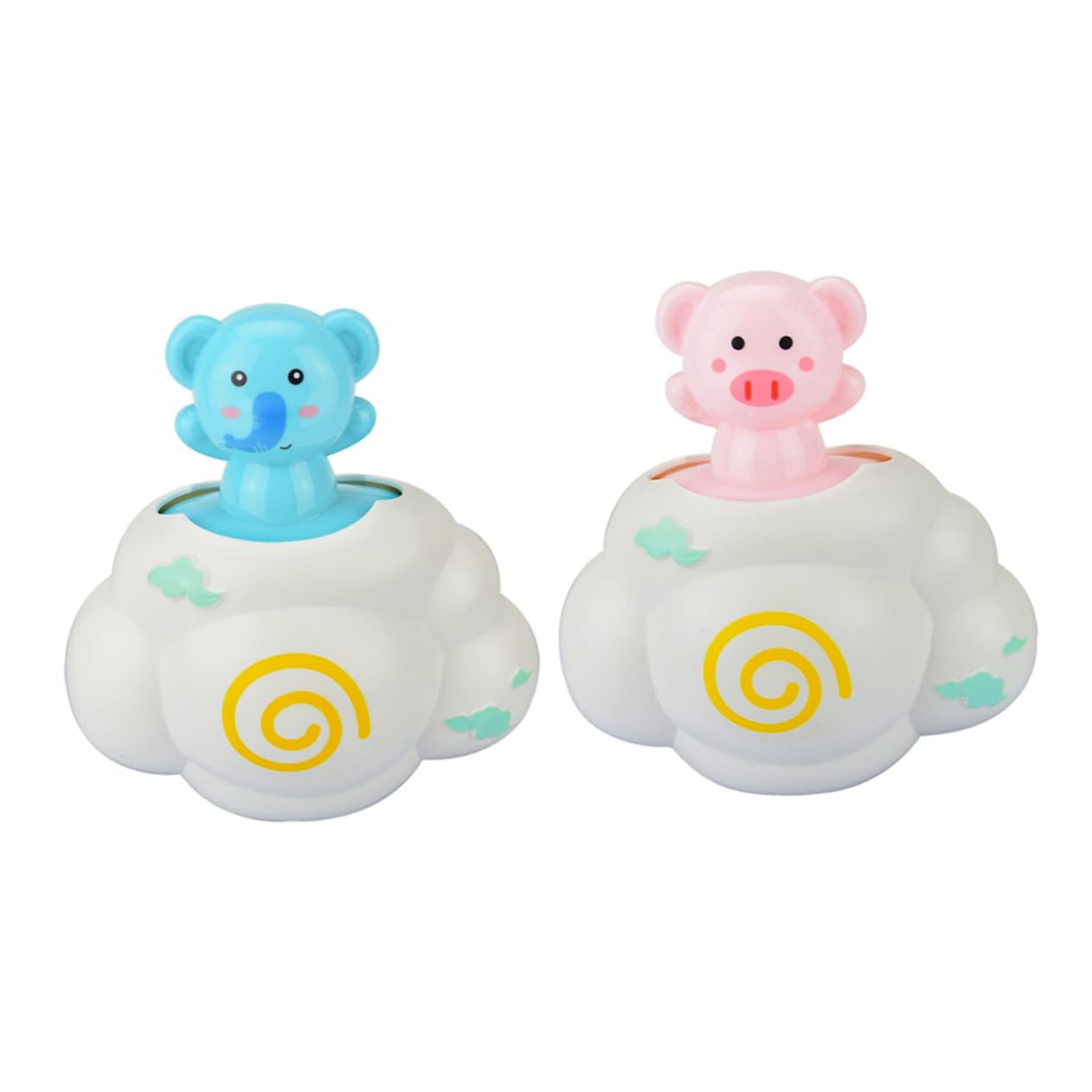 HEMOTON 4-Piece Bath Toys Set for Kids - Non-Toxic Plastic Bathtub Toys for Toddlers & Babies - Fun Floating Animal Bath Time Toys for Sensory Play & Learning