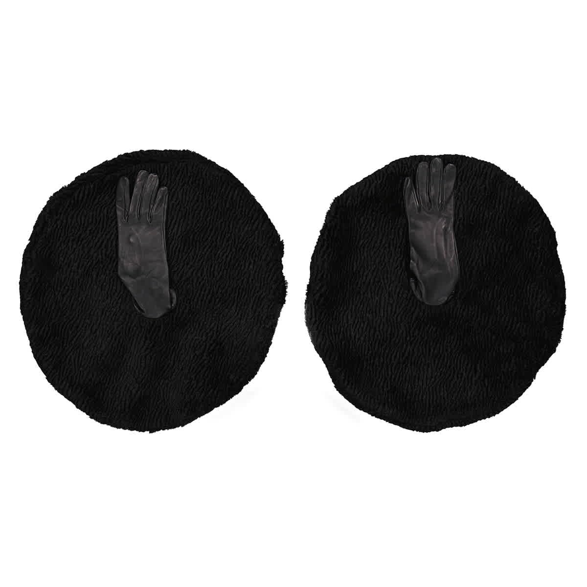 Burberry Black Chenille Puffy Sleeve Gloves - Size 6.5 | Luxury Winter Fashion Accessories for Women | Perfect for Cold Weather, Parties & Formal Events