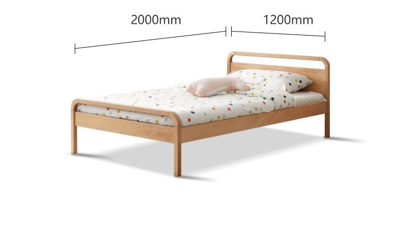 Solid Beech Wood Space-Saving Bunk Bed with Guardrails - Sturdy Twin Over Twin Loft Bed for Kids & Teens - Perfect for Small Bedrooms, Guest Rooms & Dormitories