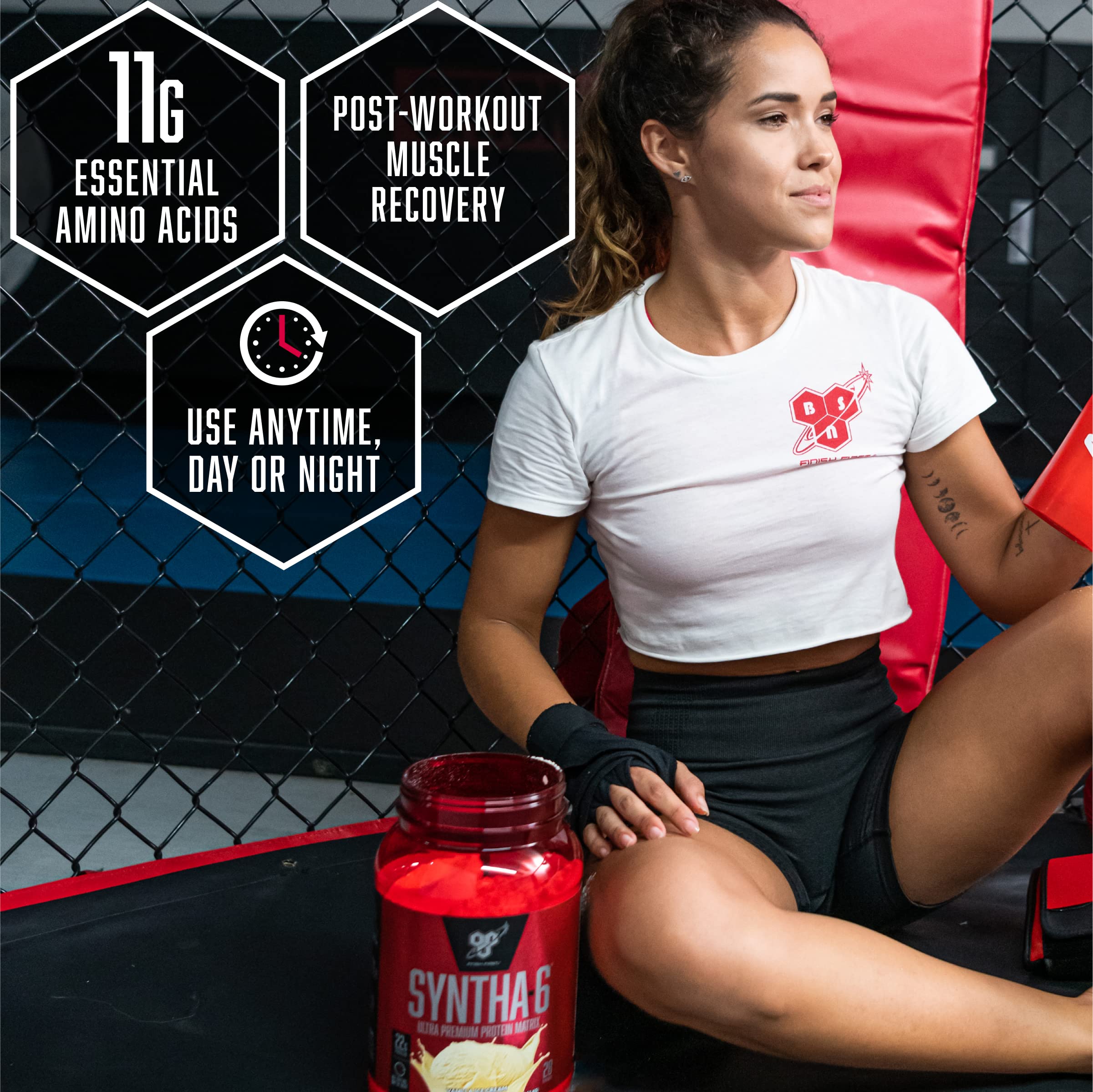 BSN SYNTHA-6 EDGE Protein Powder - Hydrolyzed Whey, Micellar Casein & Milk Protein Isolate - Low Sugar, 24g Protein, Cookies & Cream Flavor (48 Servings) - Perfect for Post-Workout Recovery & Muscle Building