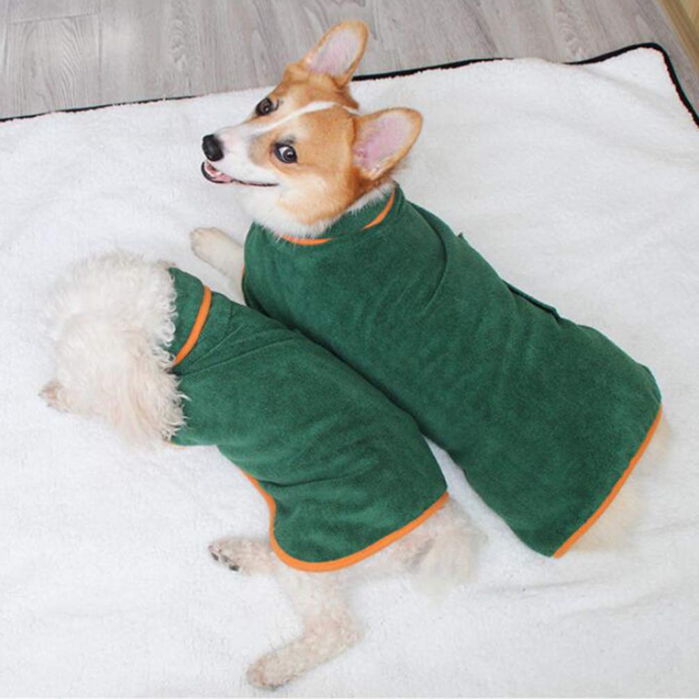 VILLCASE Wearable Dog Towel Robe with Hood - Soft Absorbent Pet Bathrobe for Dogs & Cats - Quick Drying Grooming Towel for Puppy Bath Time, After Swimming & Outdoor Adventures