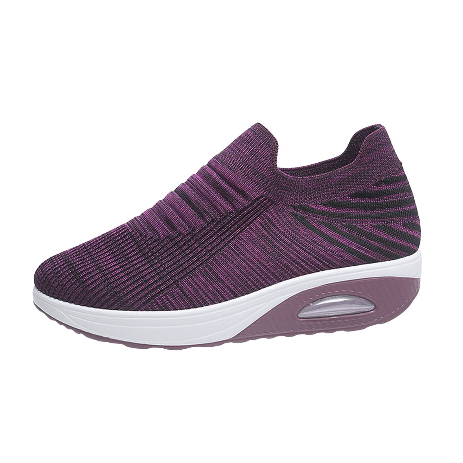 MLAGJSS Women's Casual Slip-On Sneakers - Breathable Comfort Flats with Wedge Heel for Walking, Outdoor & Leisure Activities | Perfect for Work, Travel & Everyday Wear