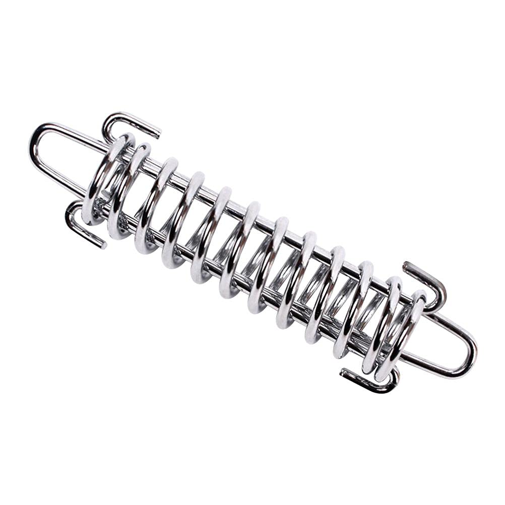Heavy Duty Stainless Steel Tent Spring Buckle - 4Pcs Damping Spring Sunshade Awning Rope Tensioner for Outdoor Camping, Beach Tents & Dog Training | Durable Tent Accessories for Secure Shelter Setup