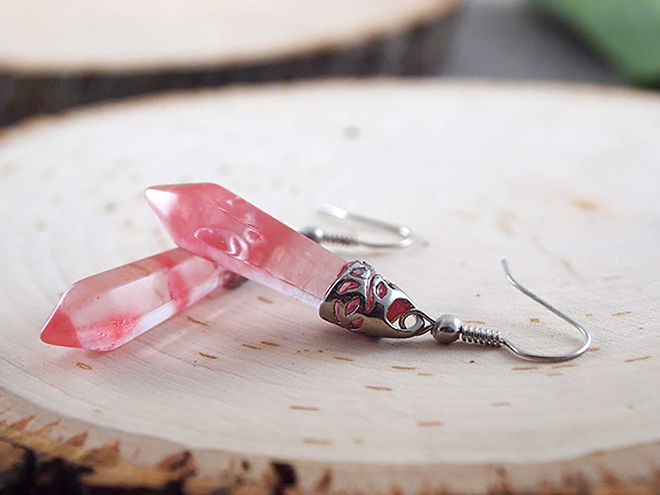 Rose Quartz Silver Dangle Earrings for Women | Elegant Drop Earrings with Pink Quartz Stone | Perfect Anniversary Gift for Her | Jewelry for Date Night & Special Occasions